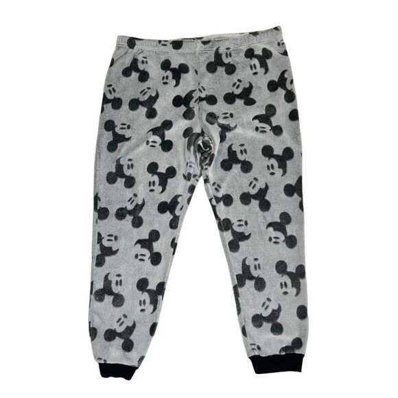 Disney fleece pajamas gray mickey mouse soft long sleeve pullover joggers XXL - Picture 11 of 11